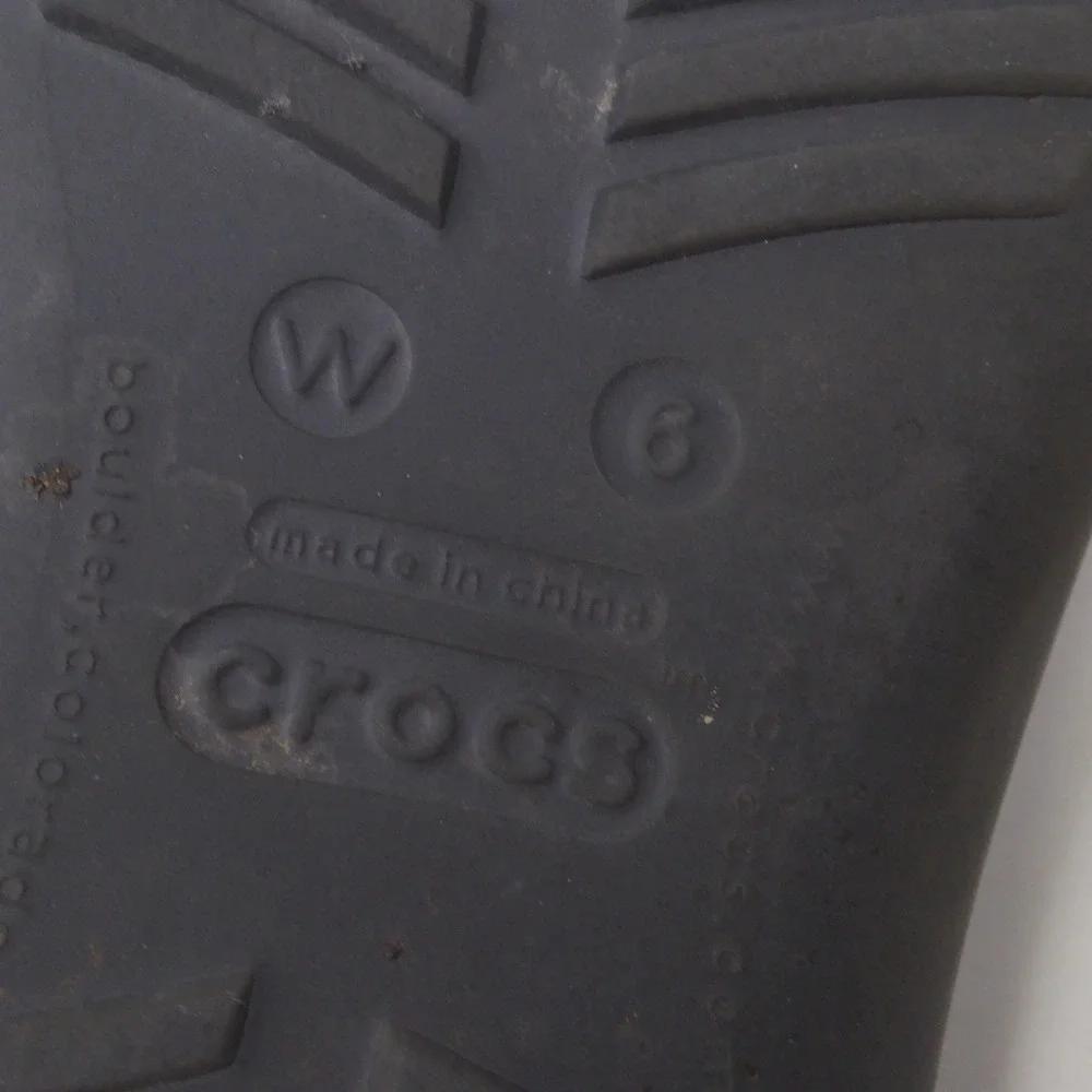 Crocs Womens Sexi Flip Sandals Black T-Strap Slingback 6